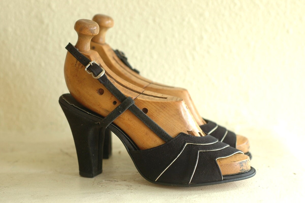 black and white 50s shoes