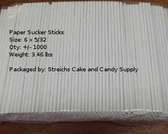 Wholesale 6 Inch Sucker Sticks, Lollipop Sticks, Cake Pop Sticks 1,000 pack