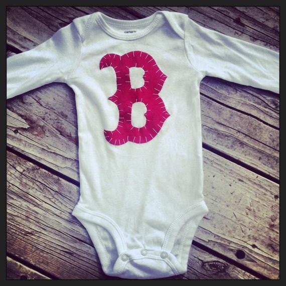 Items similar to Boston Red Sox Onesie, Baseball Onesie, Baseball Shirt, Red Sox Onesie