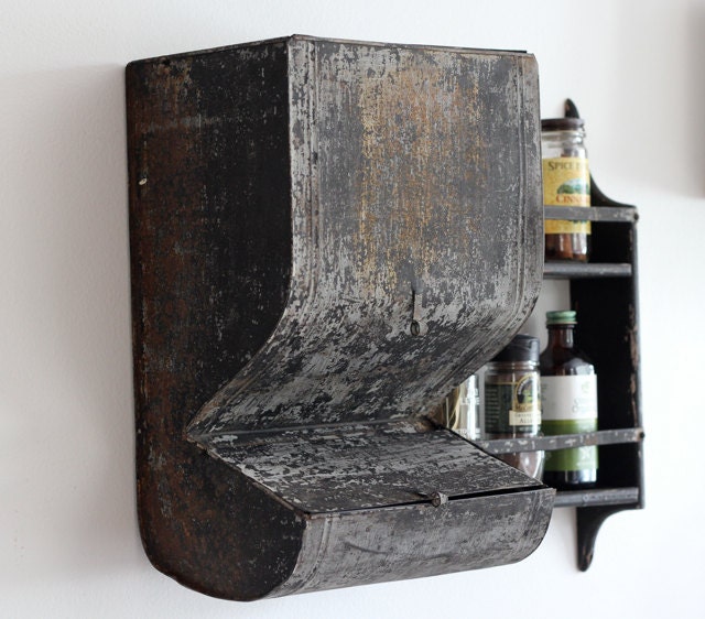 Antique Hoosier Sugar Bin w/Spice Rack