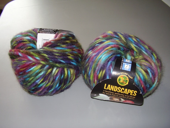 2 skeins Landscapes by Lion Brand Yarn: 277 Country Sunset