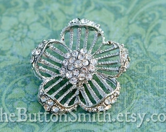 Rhinestone Buttons "Delilah" (30mm) RS-028 - 5 piece set