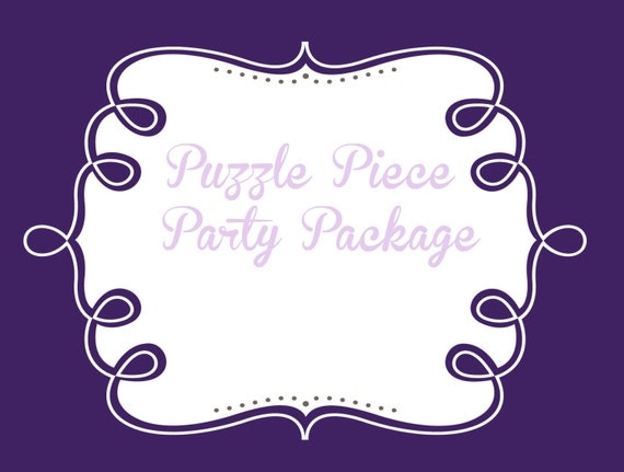Party Package add ons, choose your pieces to complete your PuzzlePrints party Il_570xn