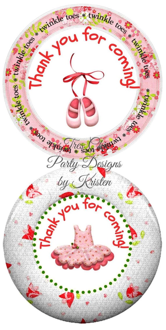 ballerina party tags, ballerina, pink ballerina, tutu, slippers, ballerina princess Il_570xn