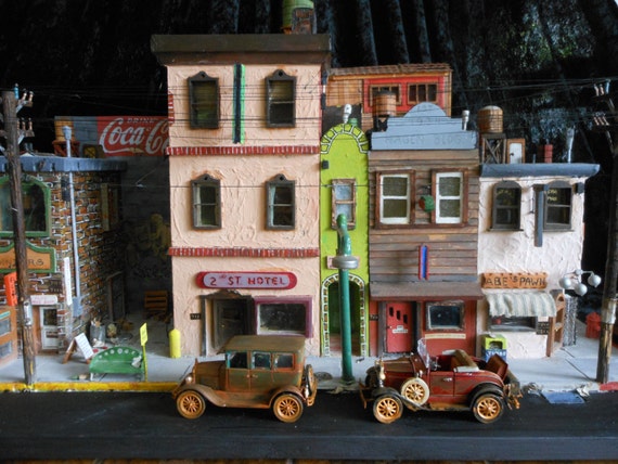 street scene diorama