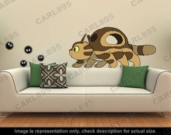 Totoro Inspired - Little Catbus / Soot Sprites Wall Art Applique Stickers