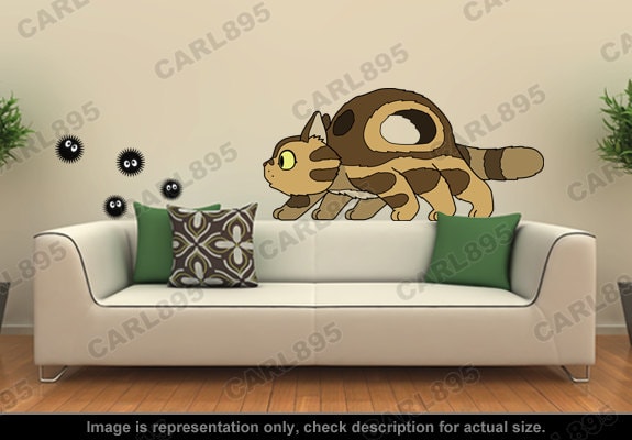 Totoro Inspired - Little Catbus / Soot Sprites Wall Art Applique Stickers