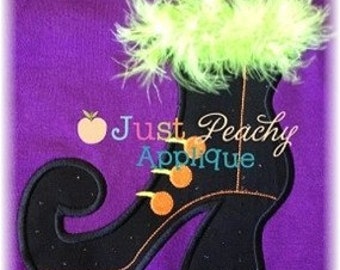 Witch Boot Halloween Machine Embroidery Applique Design Buy 2 for 4! Use Coupon Code 50OFF
