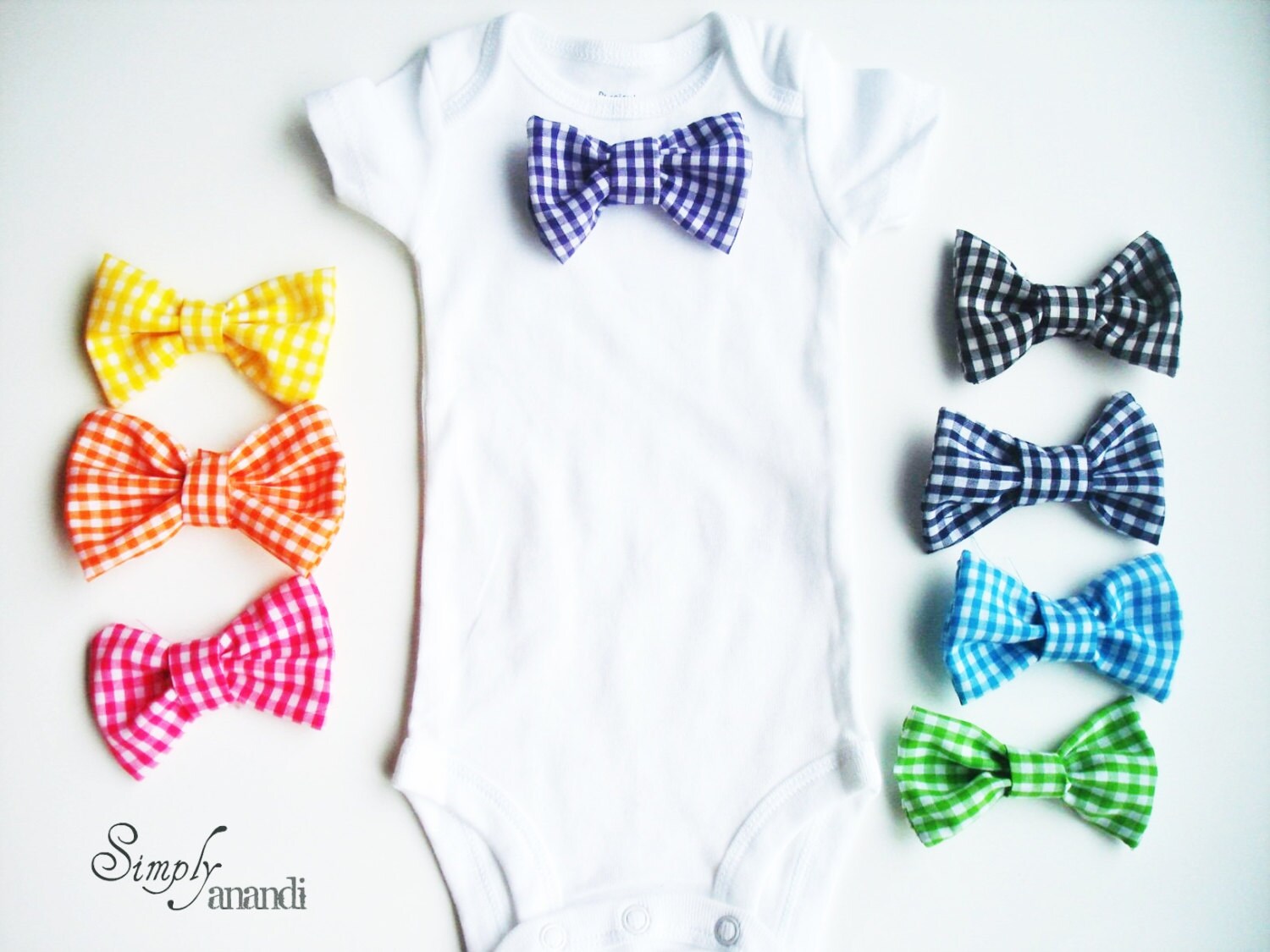 Baby Boy Bow Tie OnesieEaster Boy OutfitDetachable Bow tie