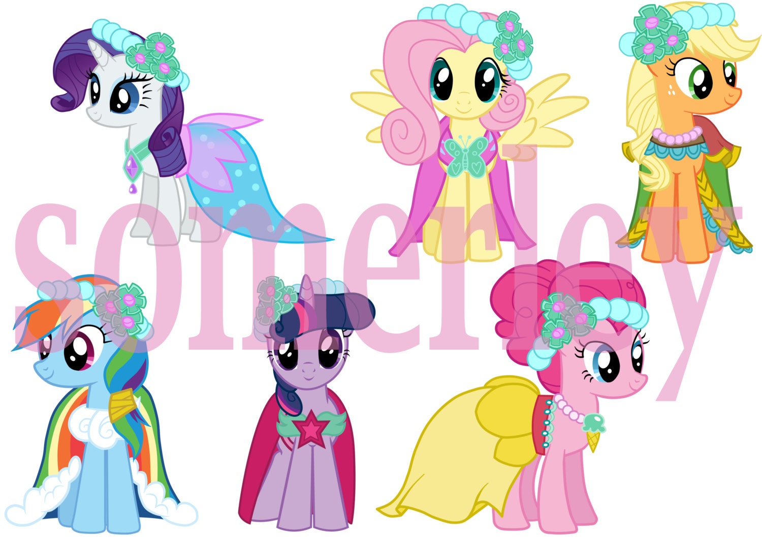 STICKERS My Little Pony Royal Canterlot Wedding by somerley