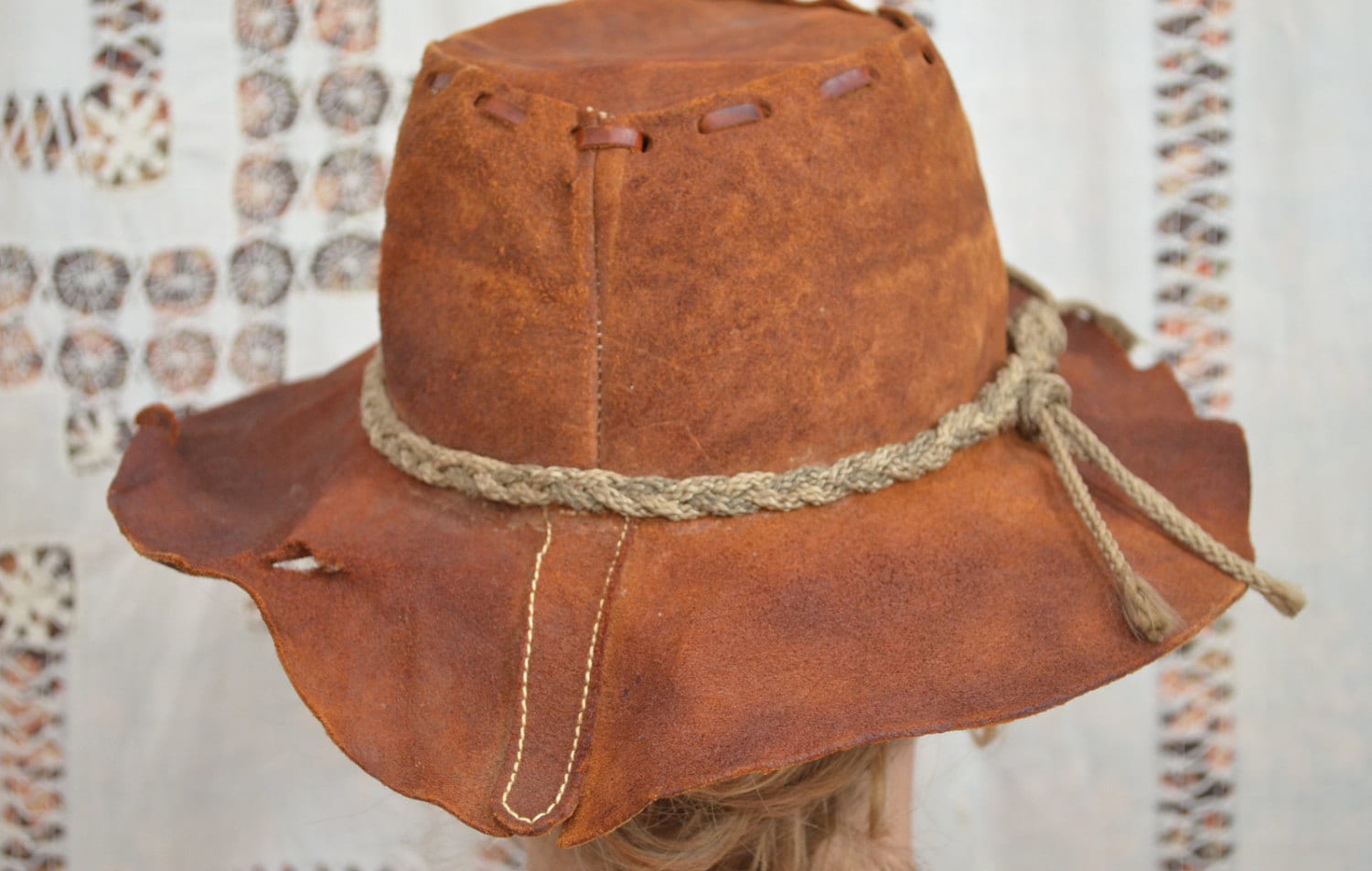 Vintage Distressed Leather Hillbilly Hippie Bohemian
