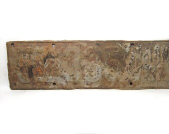 Vintage Kansas Metal License Plate Rusted and Naturally Distressed 1937