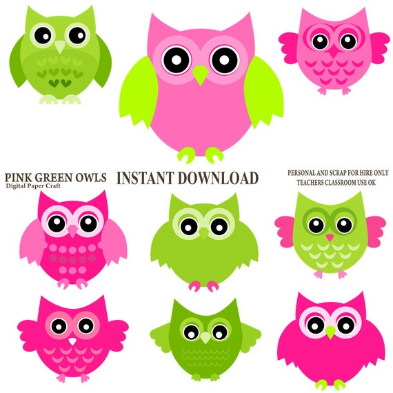 clip art pink owls by tracyanndigitalart - photo #42