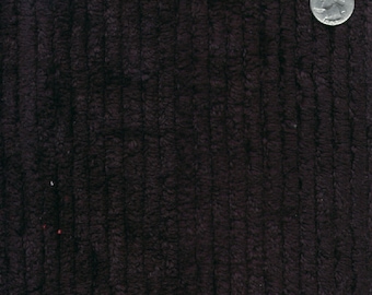 56" 10oz Black Cotton Chenille Fabric-13 Yards Wholesale By The Bolt
