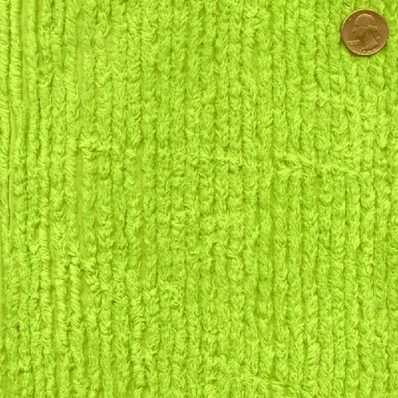 56 10oz Lime Cotton Chenille Fabric13 Yards Wholesale