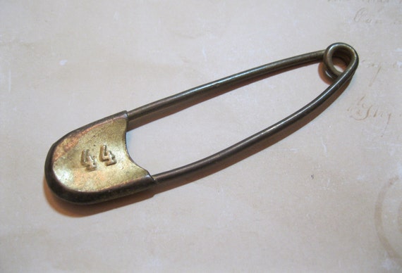 Large Vintage Brass Safety Pin