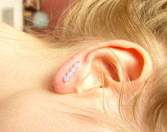 Items similar to Rose Copper Long Stud Earrings, Free Shipping anywhere