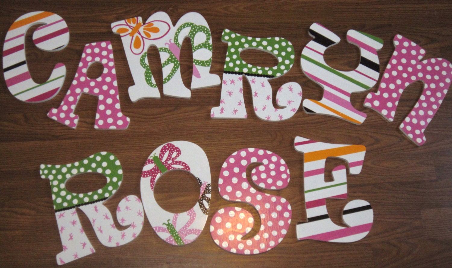 Personalized Handpainted Wall Letters nursery by KKBeanDesigns