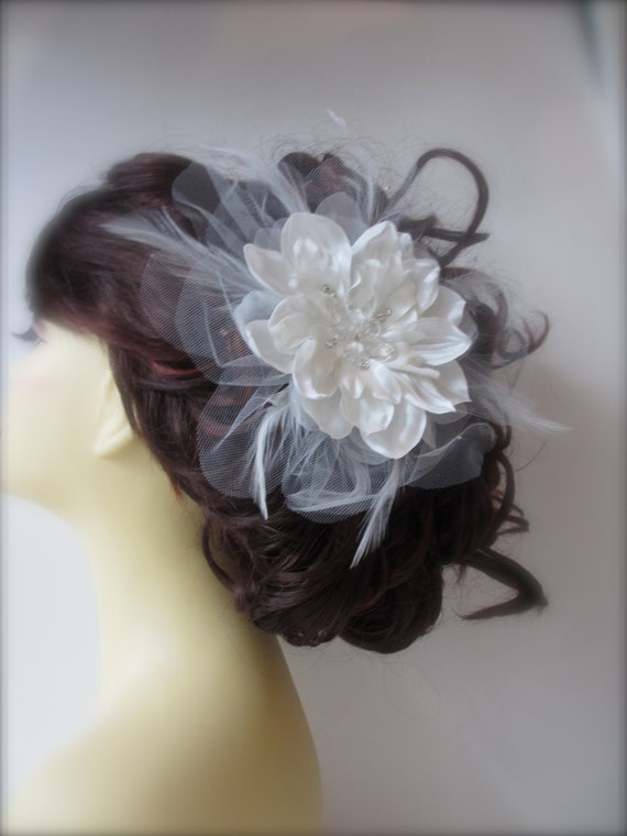 Lotus Flower Hair Clip Statement Wedding Hair Accessories