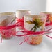 Decoupage Votive Candle Holder Set: Spring Romance--Jane Eyre Novel Passages with Floral Motif, Set of 4
