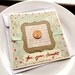 PENNY FOR THOUGHTS Greeting card, Thinking of You, Copper, Soft Mint Green and Red, Blank Inside, Mint and Copper