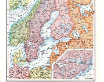 old map of Europe in the 7th century from a 1915 by Route44West