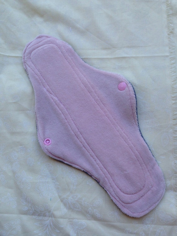12 Postpartum Size Cloth Menstrual Pad Pink by JoyfulGirlDesign
