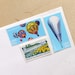 Beautiful Balloon Ride - Vintage unused postage stamps to post 5 letters - or use in scrapbooking and crafts
