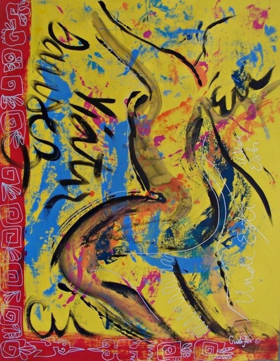 woman figure abstract painting