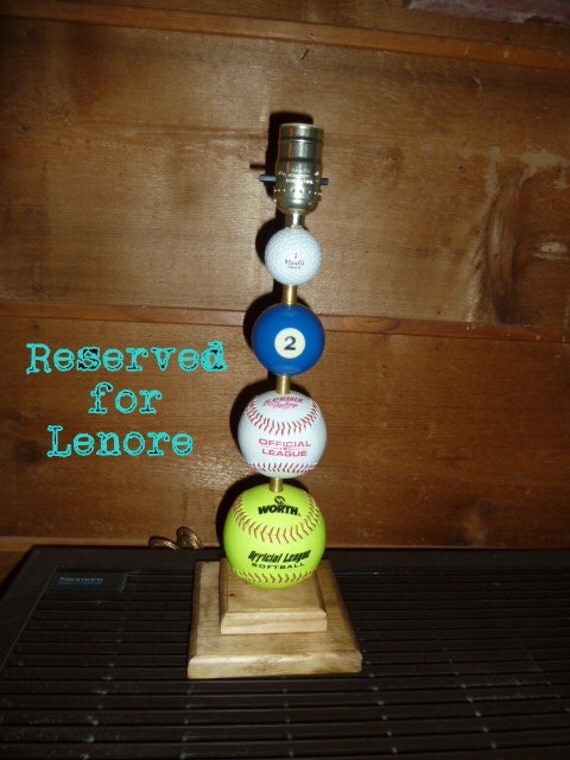 Sports Ball Lamp / Softball Baseball Pool Ball & Golf Ball