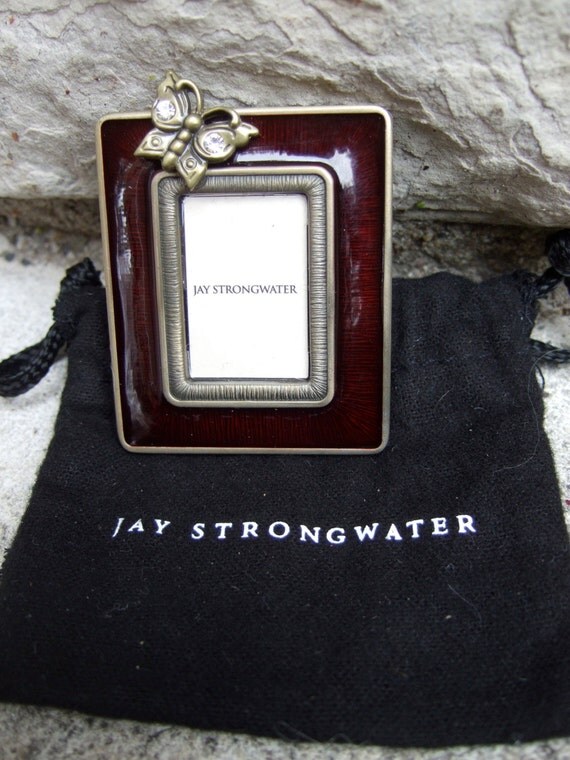 JAY STRONGWATER Diminutive Enamel Vintage Picture Frame