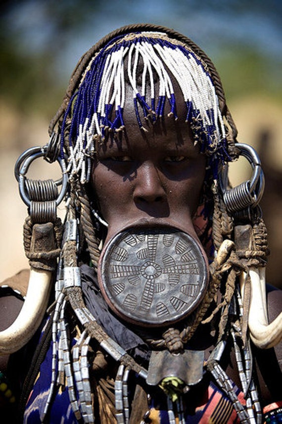 Items similar to Mursi Tribe Lip Plate on Etsy