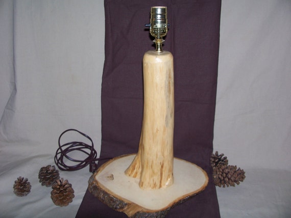 rustic cedar lamp/ cedar stump lamp/ rustic by ArtByNatureUpNorth