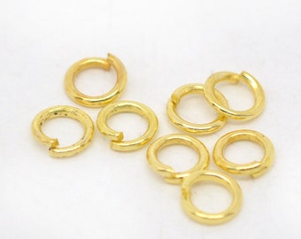 500pcs - 4mm Gold Plated Jump Ring - 21 Gauge - Wholesale Jewelry Finding, Wholesale Jewelry Making Supplies, Bulk, Ships from USA - JR16-2
