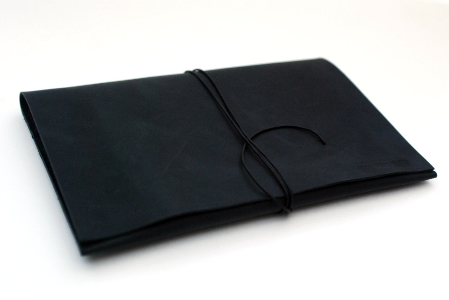 Minimalist Ipad Mini leather cover. Simple black leather case