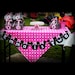 Simple Minnie Mouse Birthday Banner - Red or Pink Bow - Zebra - White Letters - Mickey Mouse Font - Mickey Mouse Banner