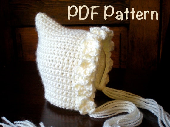 pixie newborn pattern crochet hat Bonnet, Violet gnome PATTERN: Pixie baby easy hat, newborn flower