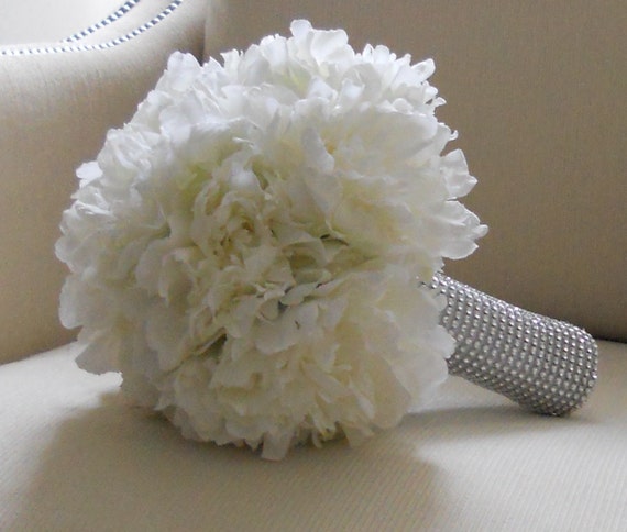 770 New bridal bouquet stem length 860 White Peonies Bridal Bouquet with Silver Stem Wrap by MoxiBouquet 770 New bridal bouquet stem length 860 White Peonies Bridal Bouquet with Silver Stem Wrap by MoxiBouquet