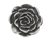 Danforth Rose 5/8 inch ( 16 mm ) Pewter Shank Button