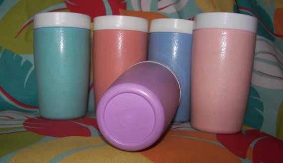 Vintage 1960s Bolero Therm O Ware Insulated Tumblers Set Of 6 Etsy