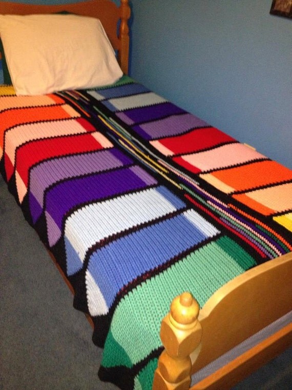 Items similar to Crayon Blanket (Twin Size bed) on Etsy