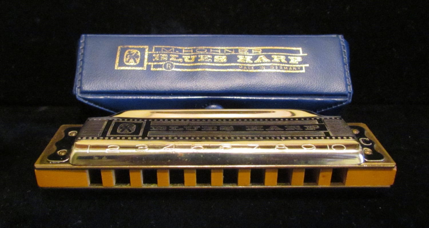 Vintage Hohner Harmonica Blues Harp Harmonica Key of C 1960s