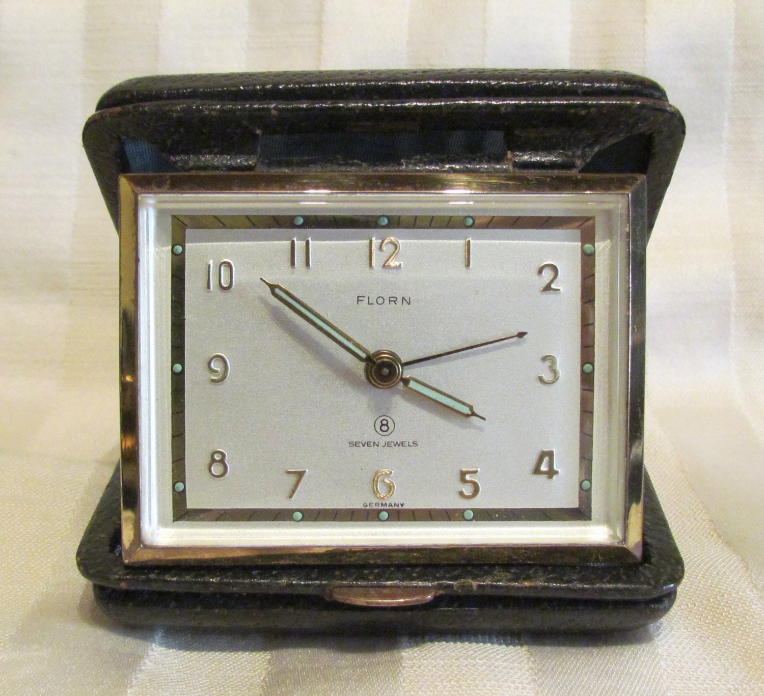 Vintage Travel Alarm Clock Florn Travel Alarm Clock 7 Jewels 8