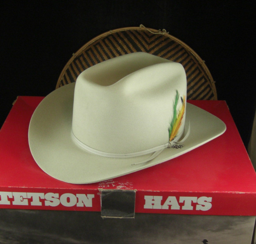 Men's Stetson Cowboy Western Hat / Silver Belly / LBJ