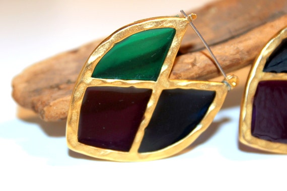 CIJ SALE Vibrant and Unique Stained Glass Earrings