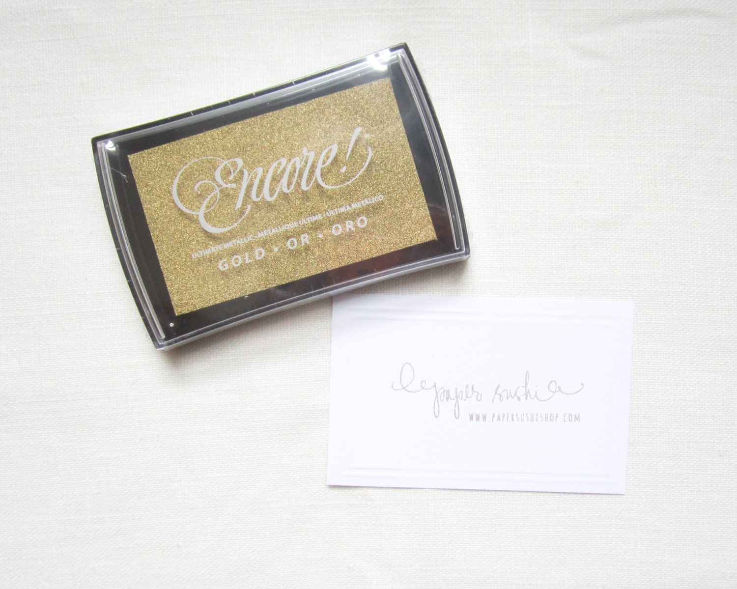 Gold Ink Pad Pigment Ink Pad Stamp Pad Tsukineko by papersushi