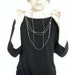 RESERVED to Lana _ Sterling Silver Multi Chain Necklace. Black interchangeable necklace.