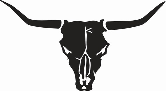 Items Similar To Longhorn Skull Decal On Etsy