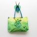 50% off M Y M A T H / Yellow/ Blue/ Green cotton and leather tote bag - back to school sale