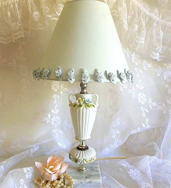 Vintage Japanese Porcelain Rose Lamps